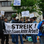 Streik der Flüchtlinge im Lager Blankenburg