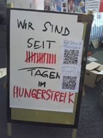 Solidarität mit den hungerstreikenden Flüchtlingen in Würzburg