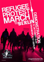 Protestmarsch von Flüchtlingen: Demonstration in Berlin am 13.Oktober