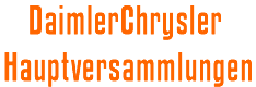 DaimlerChrysler - Hauptversammlungen