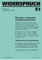 WIDERSPRUCH - Beiträge zu sozialistischer Politik - Nr. 51: Migration, Integration und Menschenrechte.