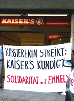 Kassiererin streikt - Kaiser's kündigt