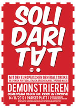 Berlin: Auf zum Europäischen Aktionstag! Gemeinsam gegen die Krise kämpfen! Auf zum Europäischen Aktionstag am 14. November!