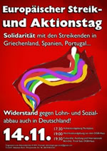 Bremen: „Solidarität mit den Streikenden in Spanien, Portugal, Italien, ...“