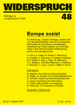 WIDERSPRUCH - Beiträge zu sozialistischer Politik - Nr. 48: Europa sozial