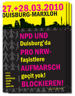 27. / 28.03.10: NPD und Pro-NRW Aufmarsch in Duisburg verhindern!
