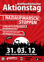Protest gegen NPD Veranstaltung am 31. März 2012 in Brandenburg an der Havel 