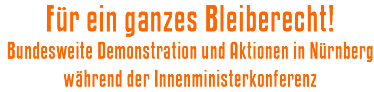 Bundesweite Demonstration und Aktionen in Nürnberg während der Innenministerkonferenz