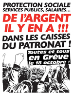 Gemeinsamer Streik in Frankreichs öffentlichen Diensten gegen Soziallabbau und Privatisierung am 18. Oktober 2007