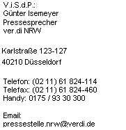 ver.di NRW: ViSdP und Adresse 